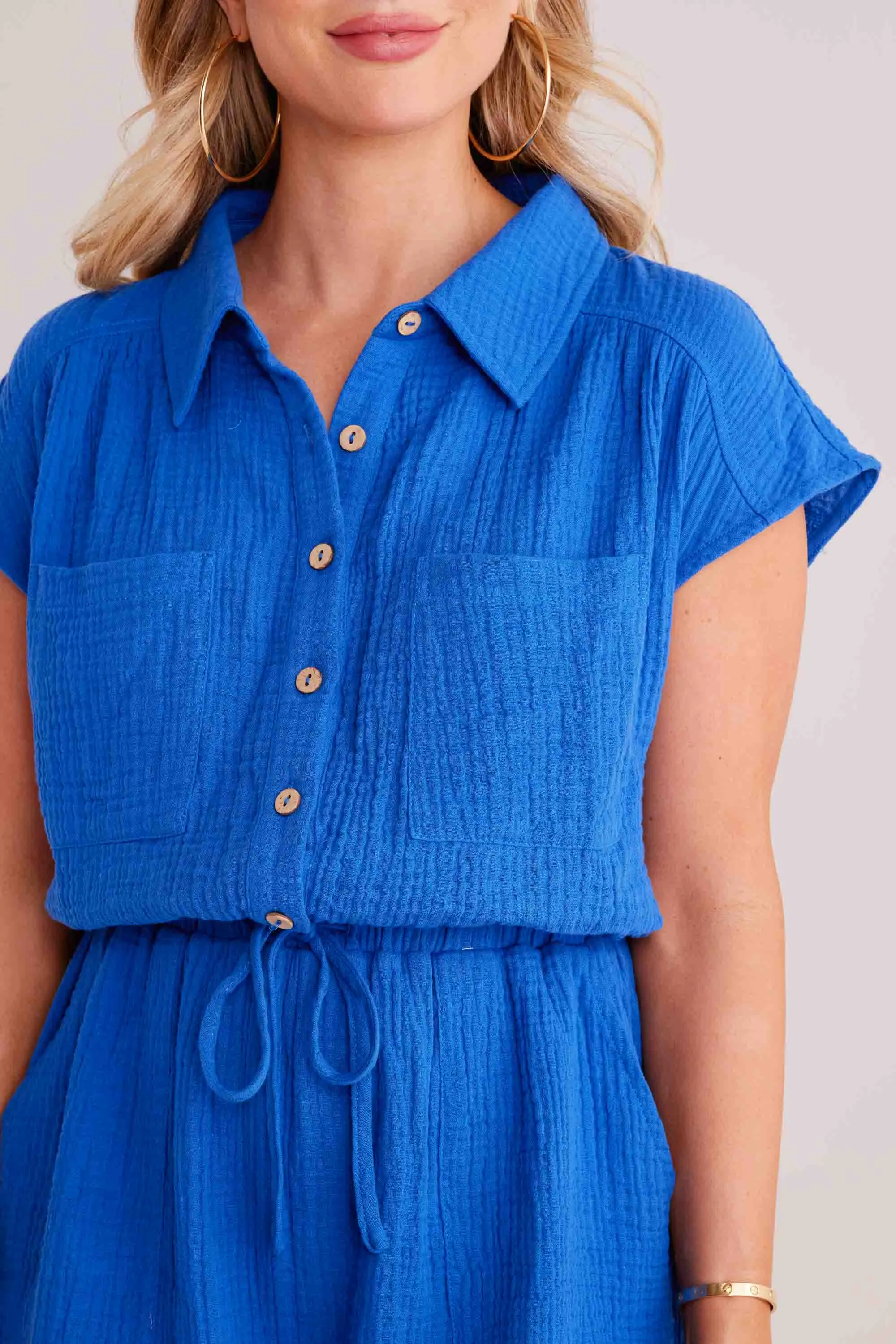 Aliza Romper- Blue