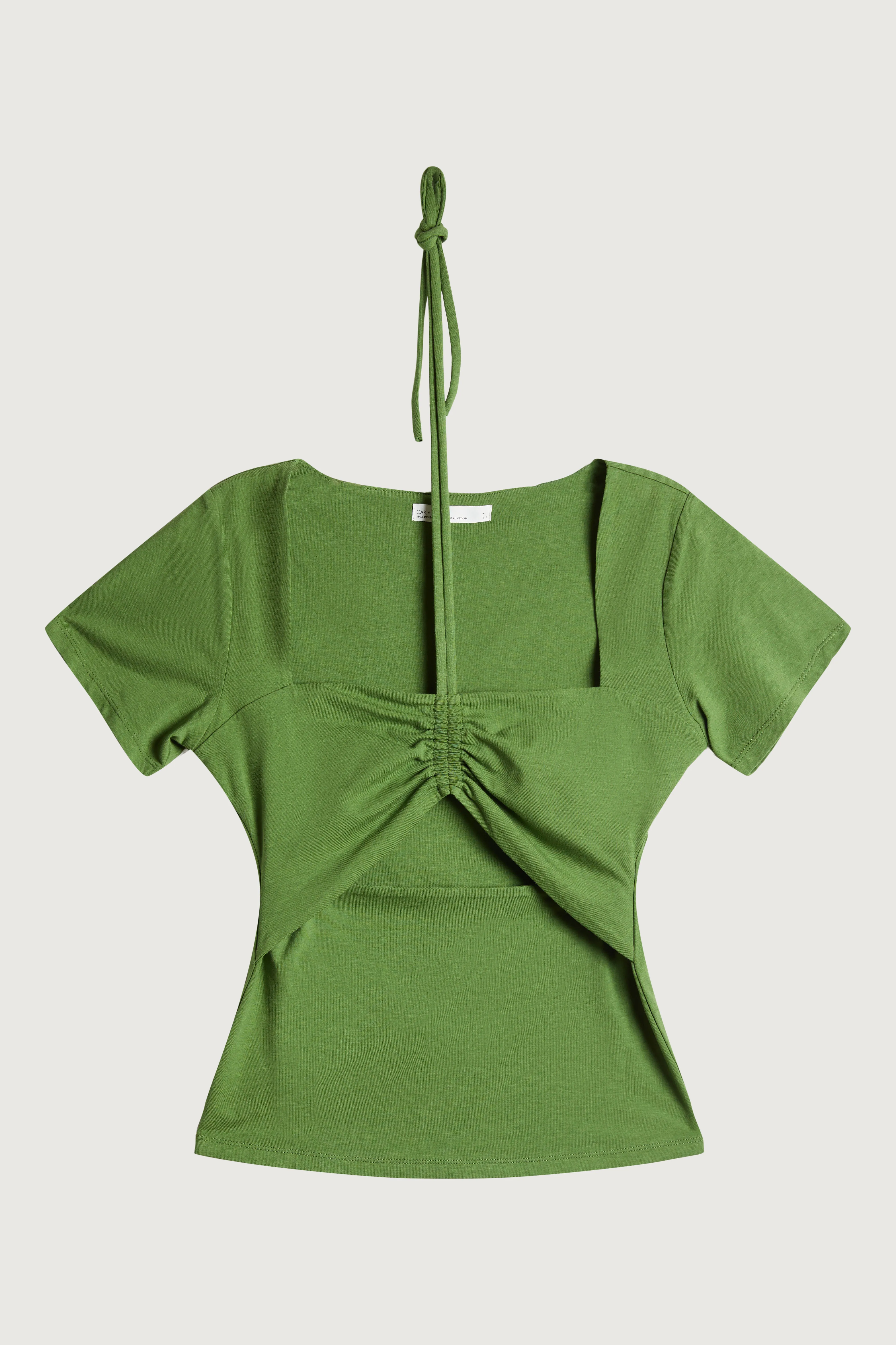 HALTER NECK CUTOUT TEE