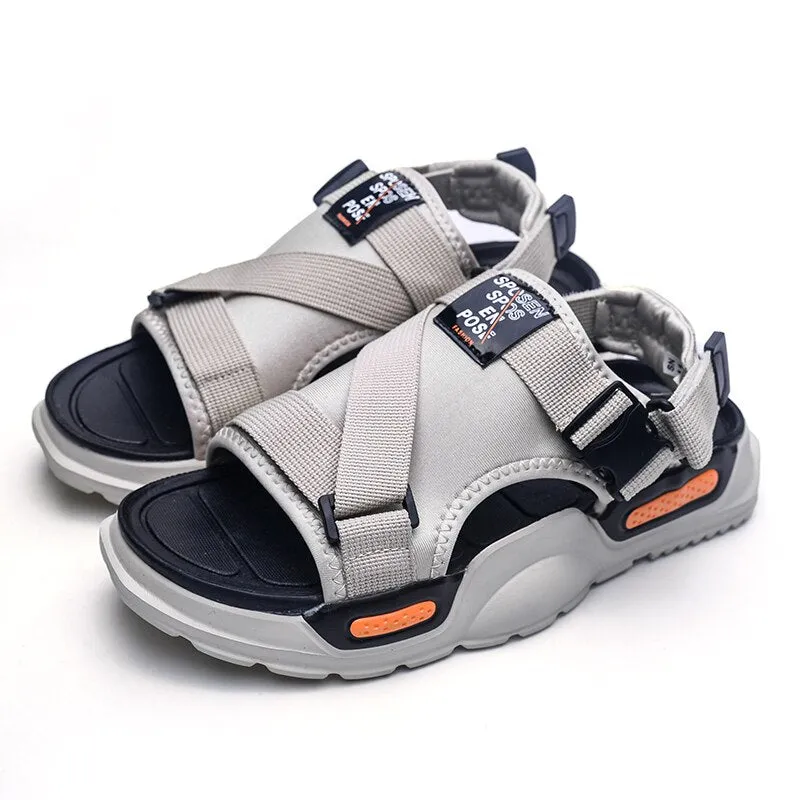 New Fashion Men Slippers Designer Slides Summer Beach Sandals Comfortable Non-slip Water Shoes Open Toe Sandal Side 39-45