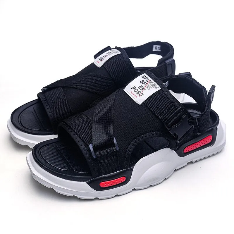 New Fashion Men Slippers Designer Slides Summer Beach Sandals Comfortable Non-slip Water Shoes Open Toe Sandal Side 39-45