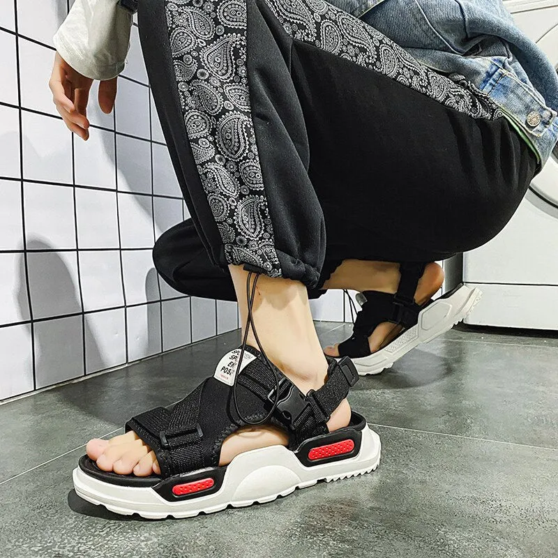 New Fashion Men Slippers Designer Slides Summer Beach Sandals Comfortable Non-slip Water Shoes Open Toe Sandal Side 39-45